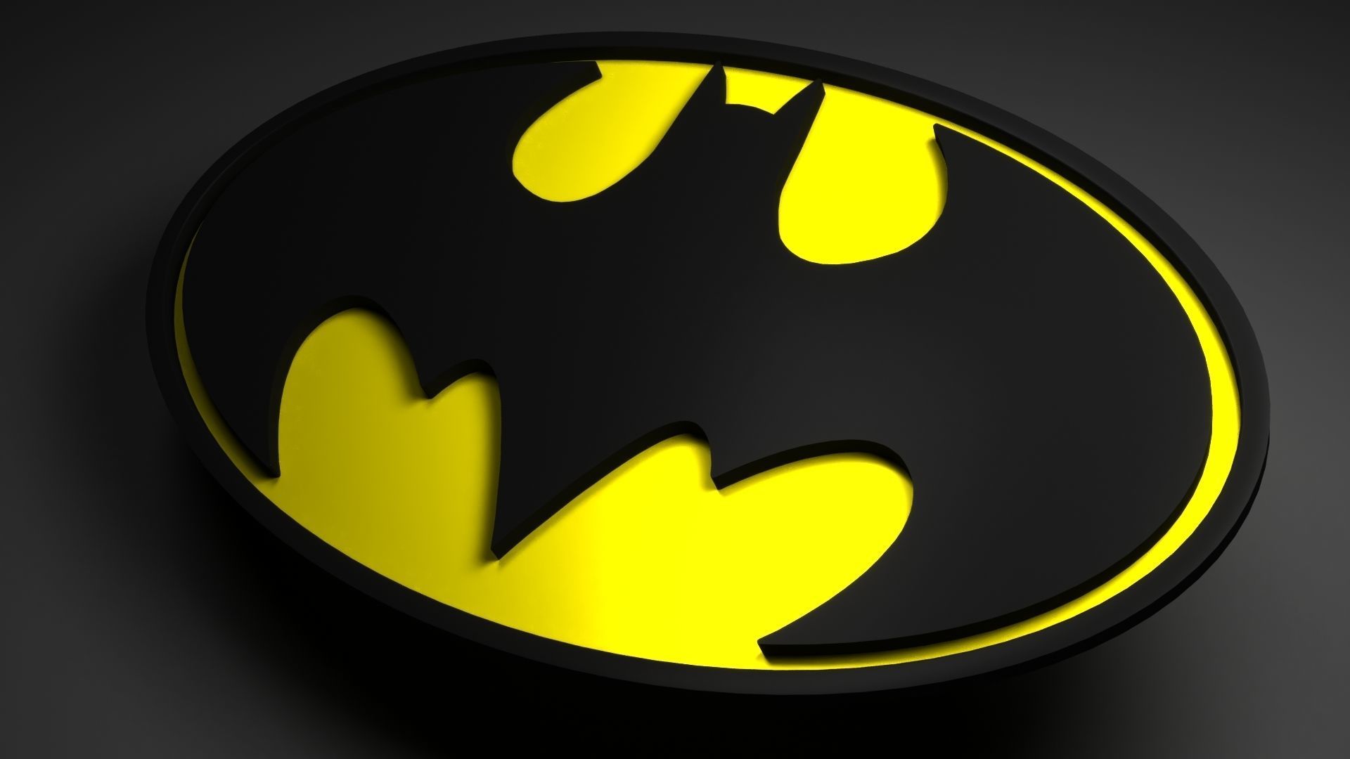 batman logo animated  Low-poly 3D model_2