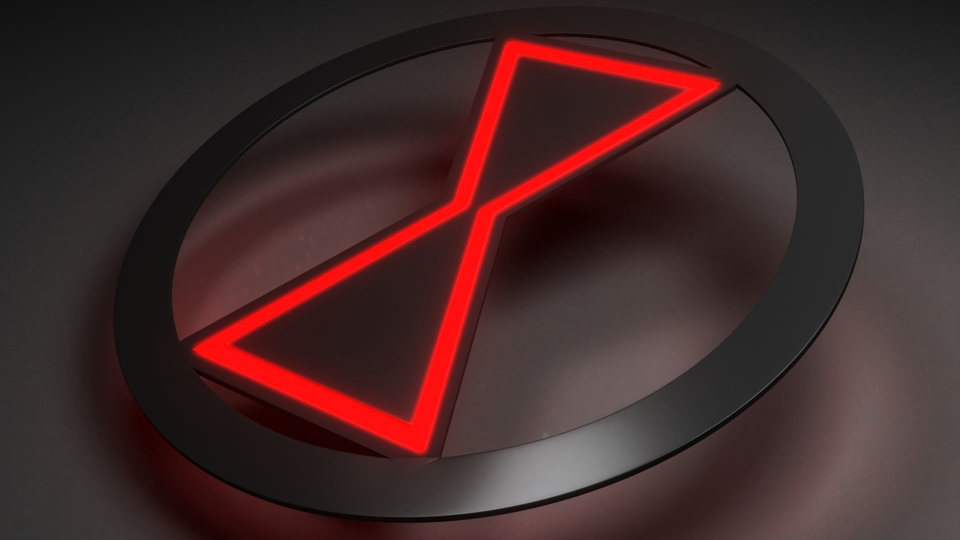 black widow logo Low-poly 3D model_1