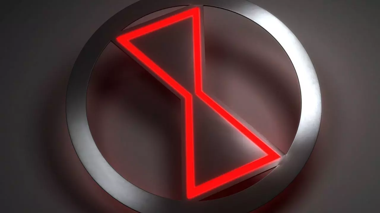 black widow logo Low-poly 3D model_0