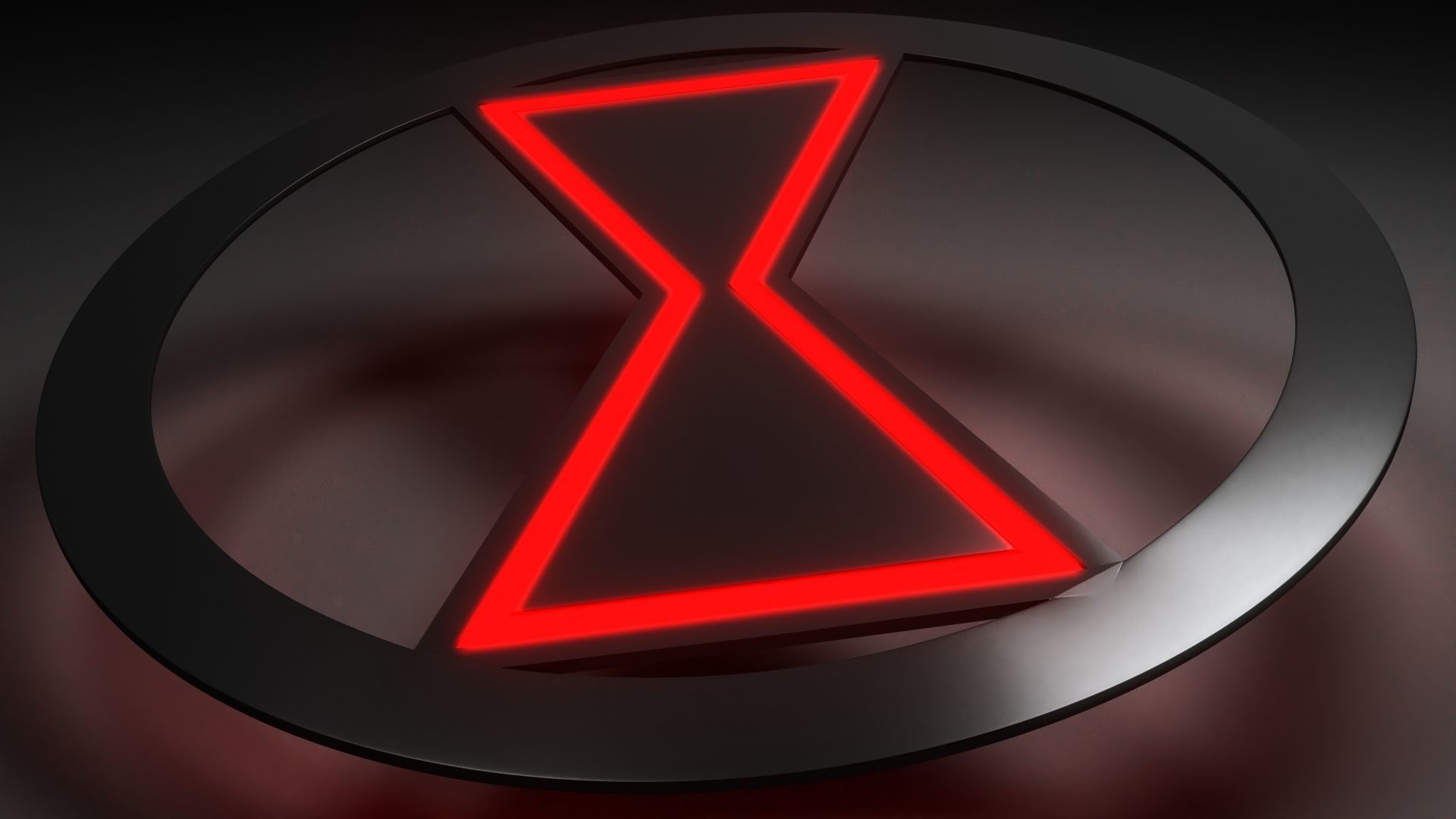 black widow logo Low-poly 3D model_2