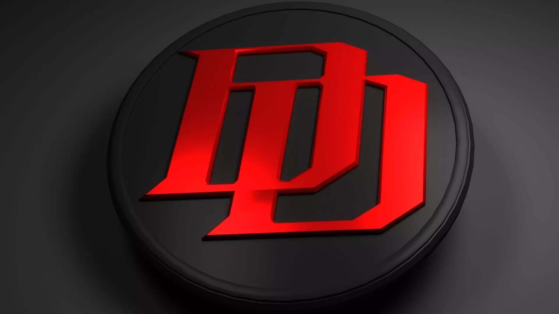 Daredevil logo animated Low-poly 3D model_0