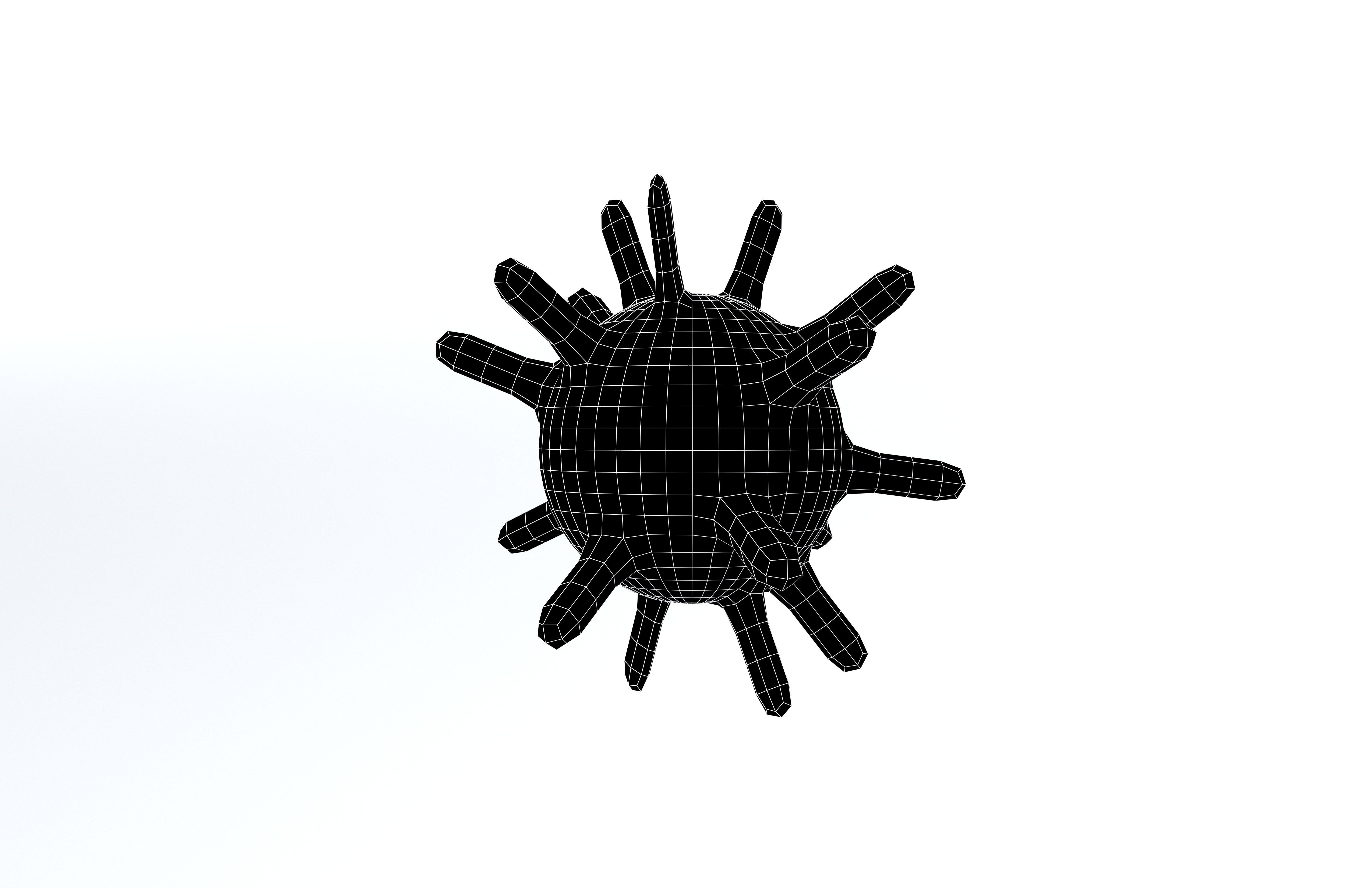 Virus v1 002 Low-poly 3D model_6