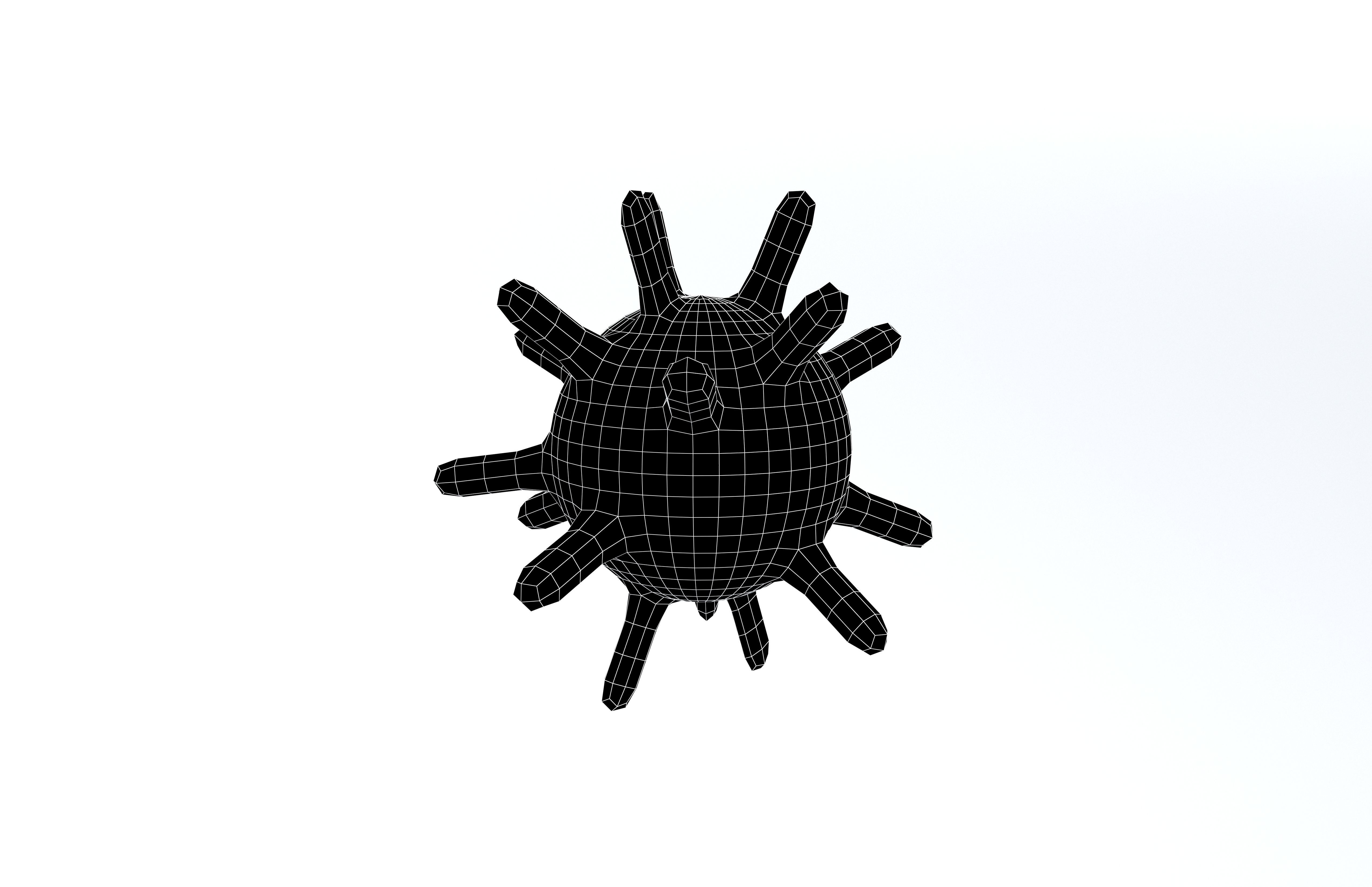 Virus v1 002 Low-poly 3D model_7