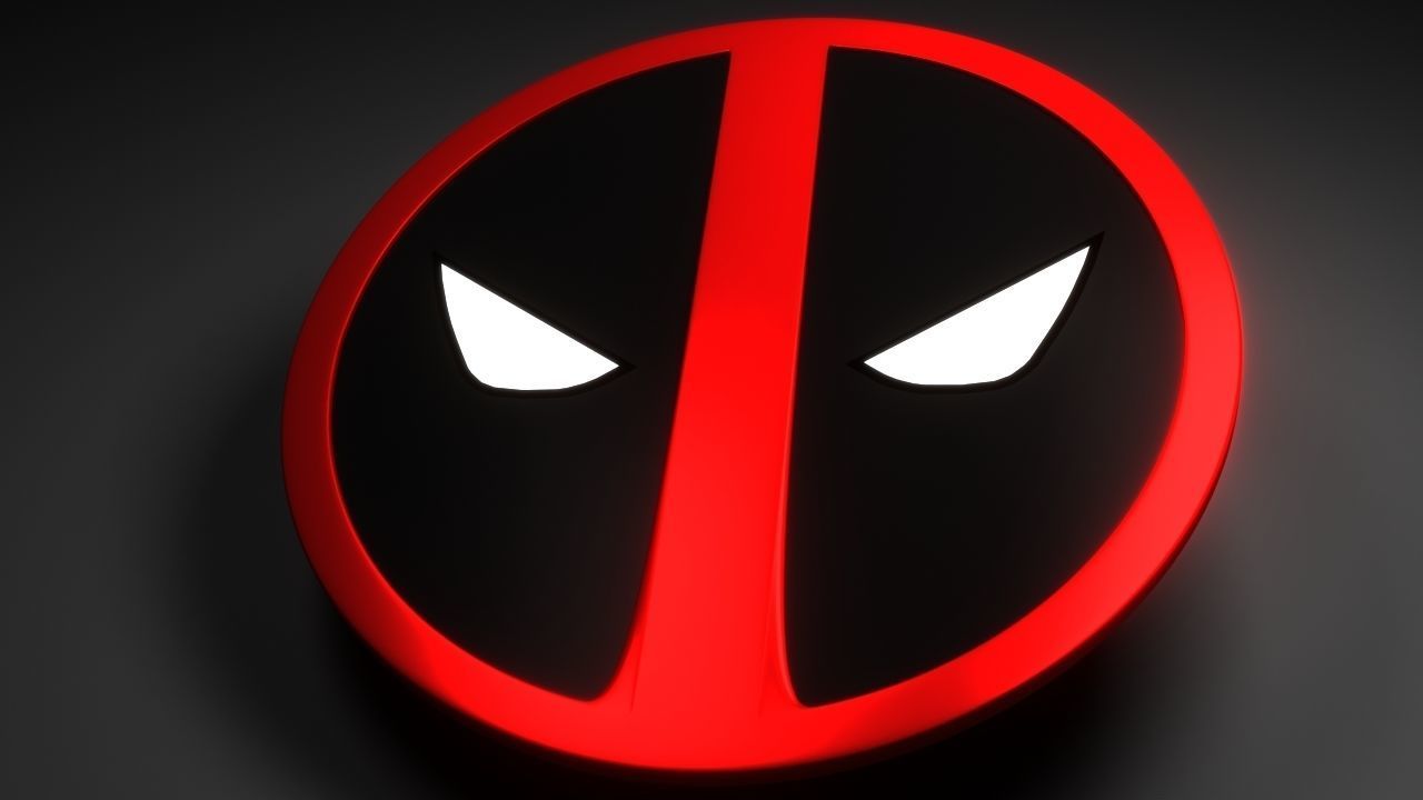 deadpool logo animated Low-poly 3D model_2