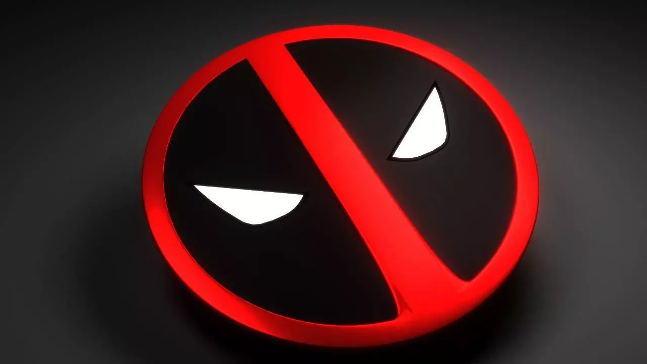 deadpool logo animated Low-poly 3D model_0