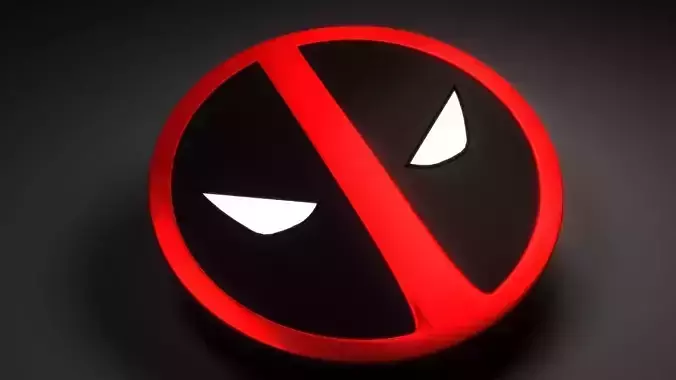 deadpool logo animated Low-poly 3D model