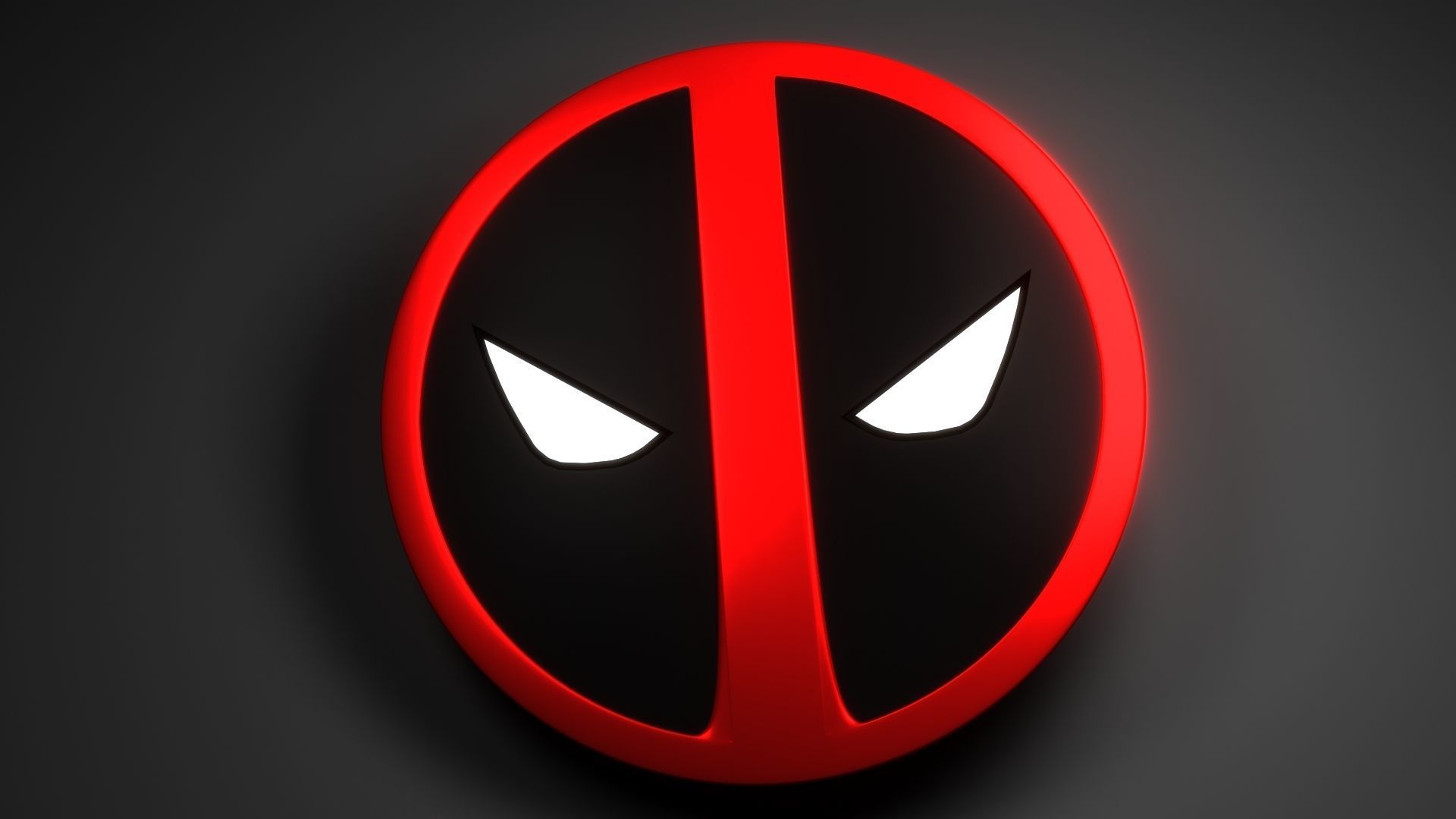 deadpool logo animated Low-poly 3D model_3