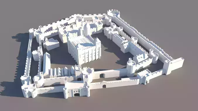 Tower of London  Low-poly 3D model