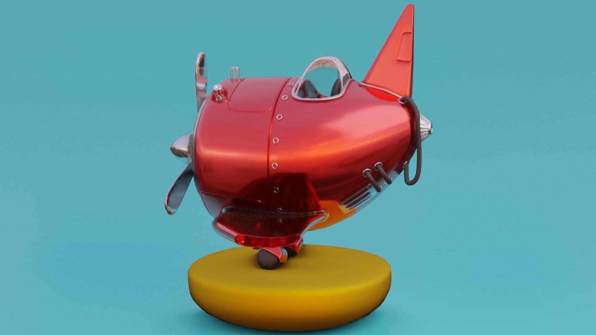 aircraft toy airplane 3D model_2