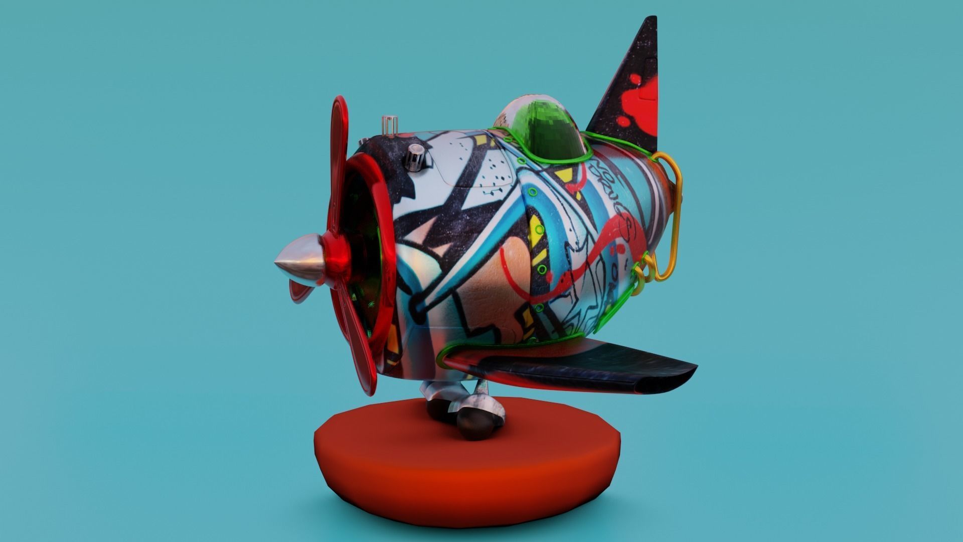 aircraft toy airplane 3D model_6
