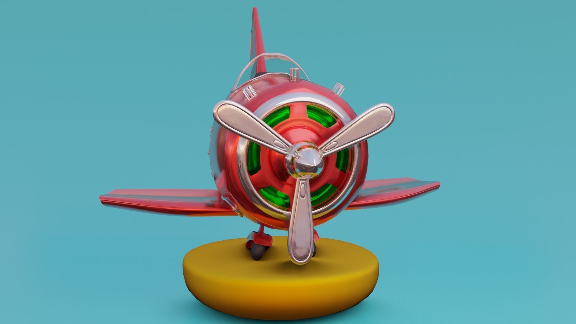 aircraft toy airplane 3D model_4