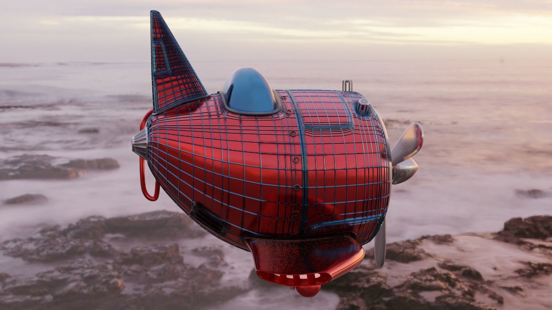 aircraft toy airplane 3D model_8