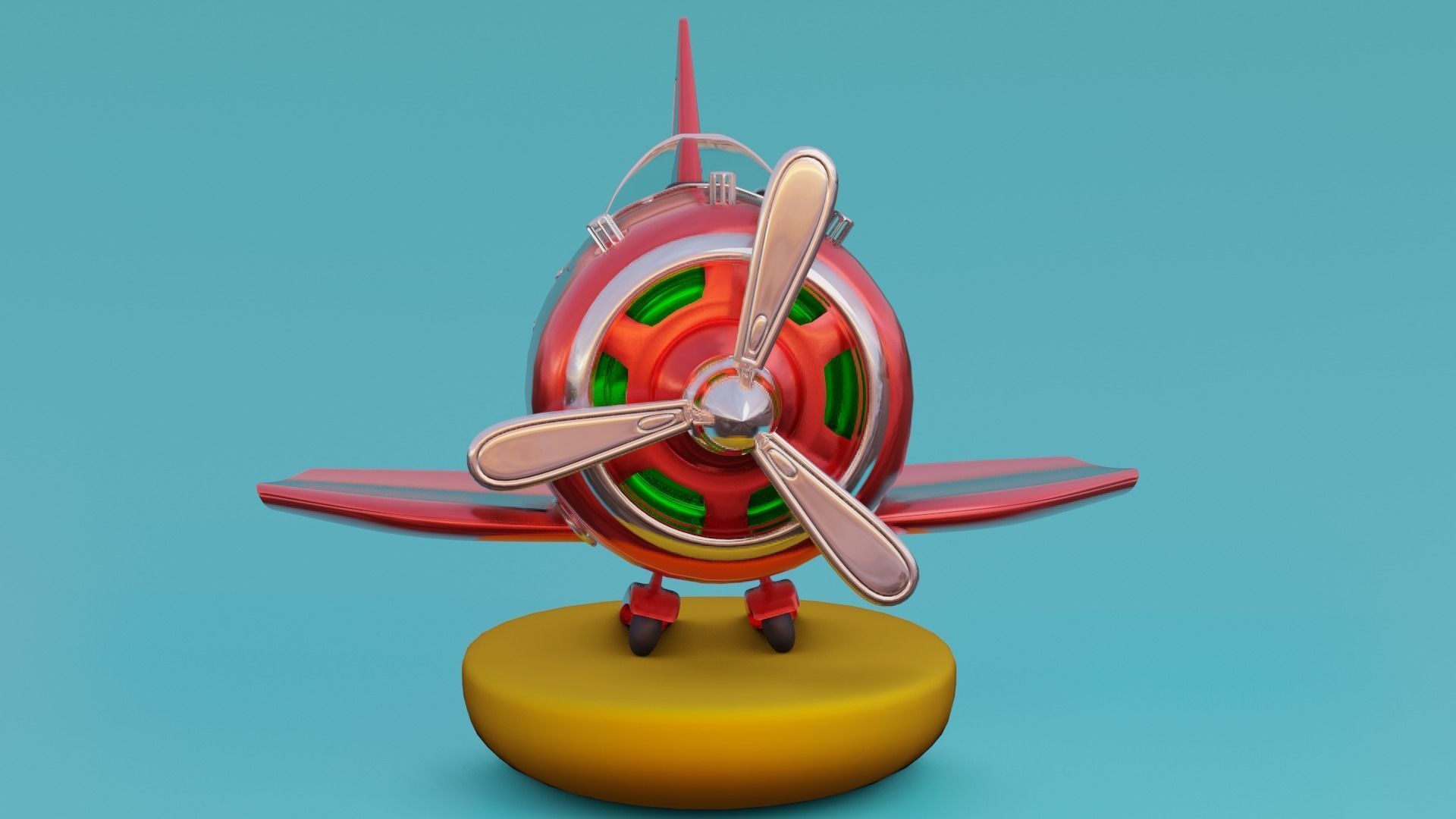 aircraft toy airplane 3D model_10