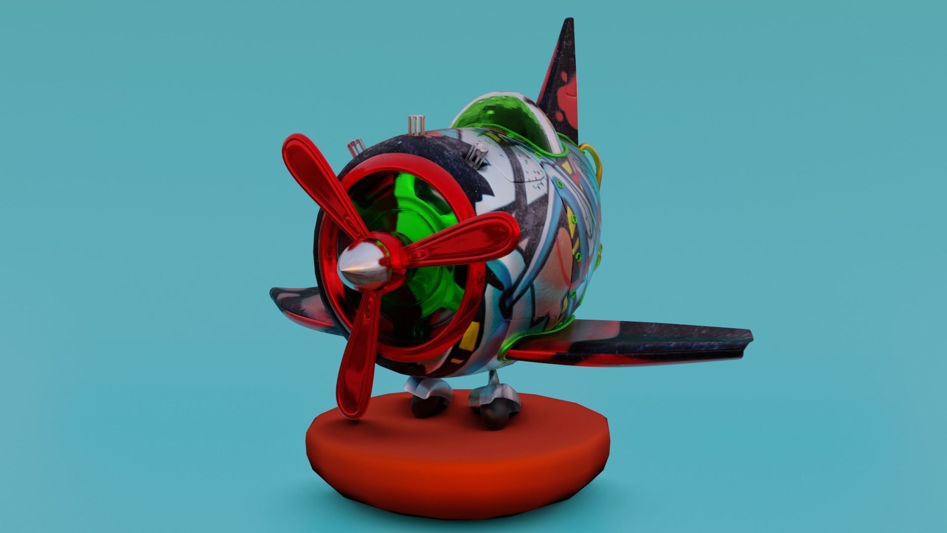 aircraft toy airplane 3D model_5