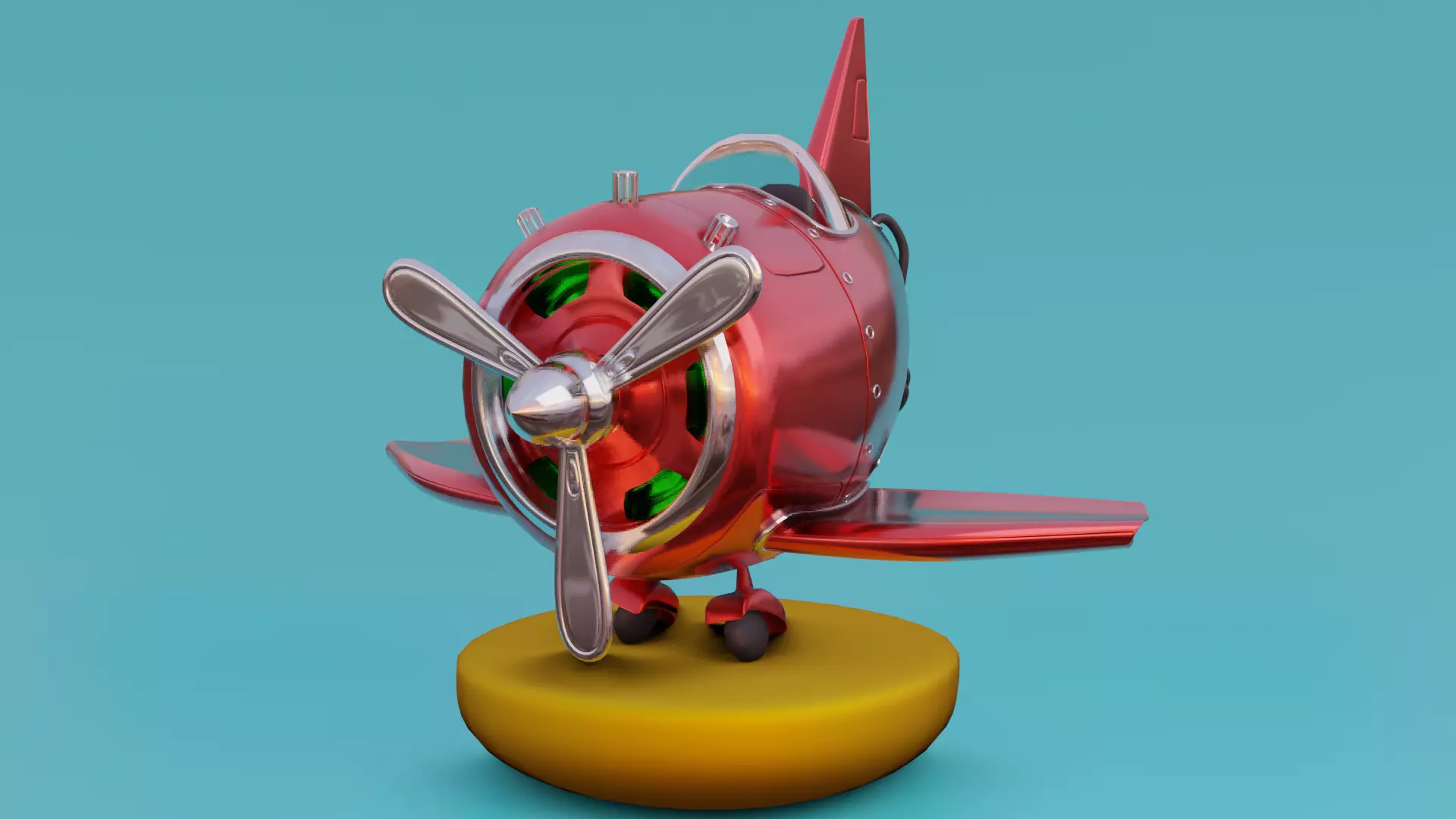 aircraft toy airplane 3D model_0