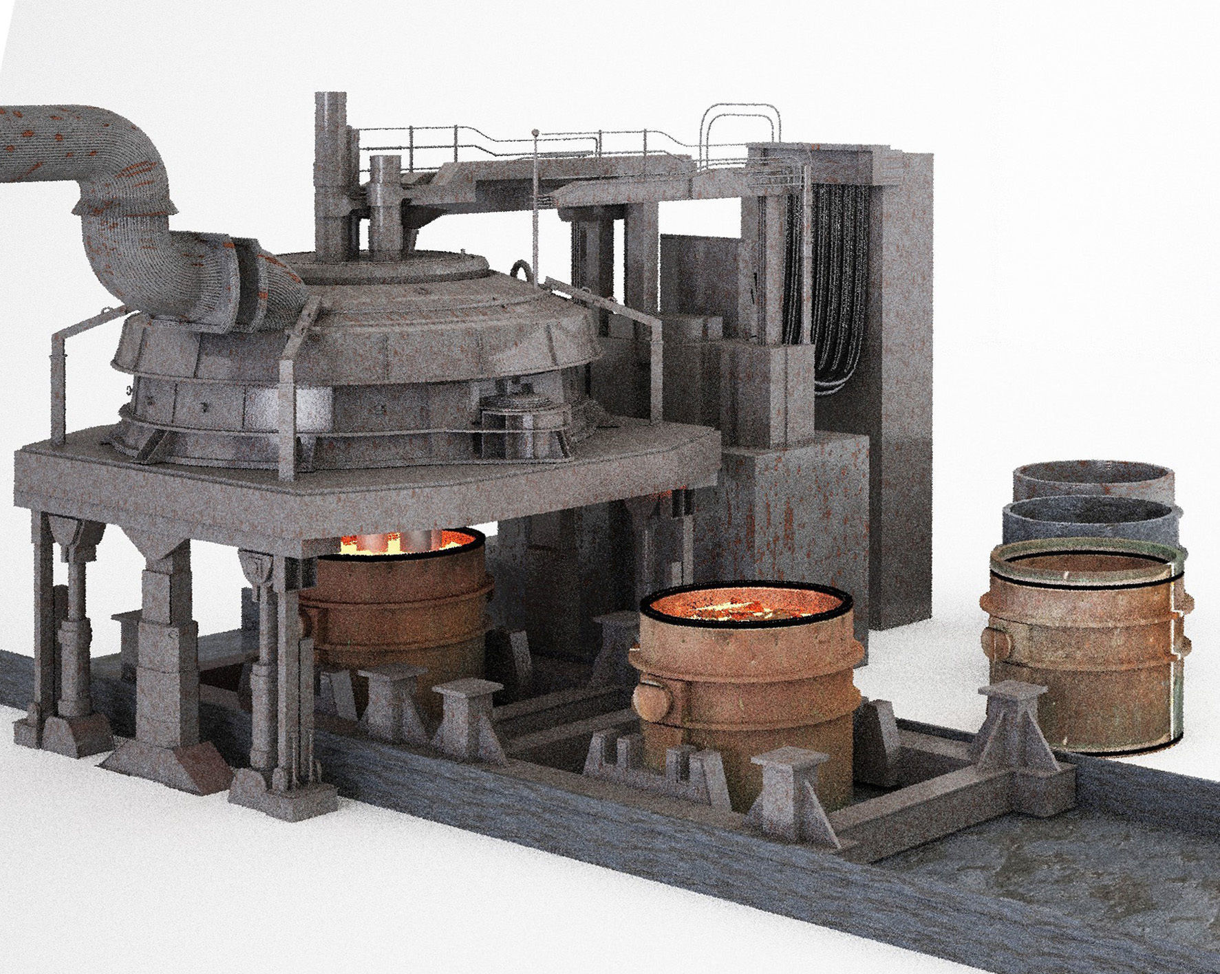 Furnace Electric Arc Furnace 3D model_1