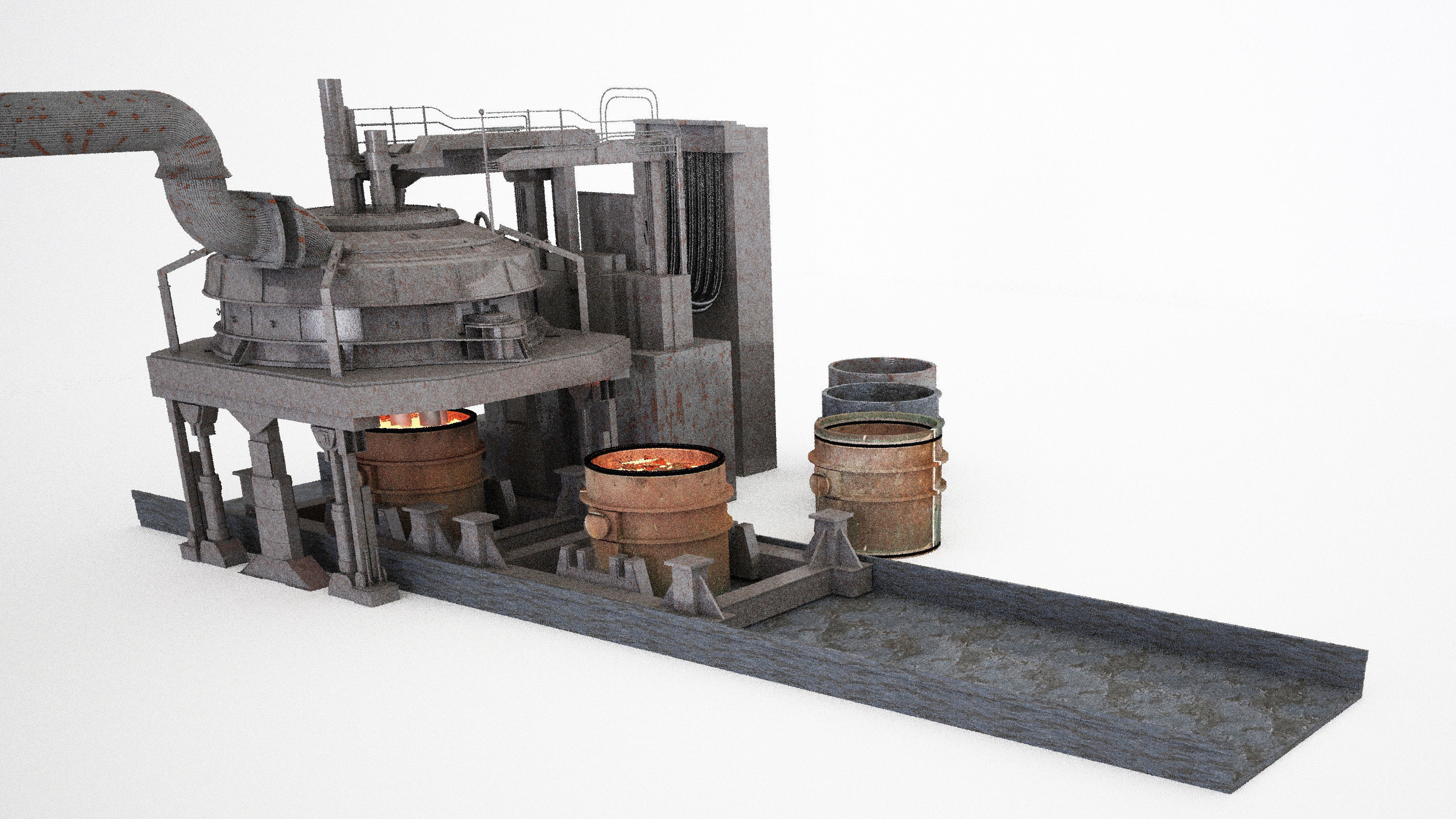 Furnace Electric Arc Furnace 3D model_13