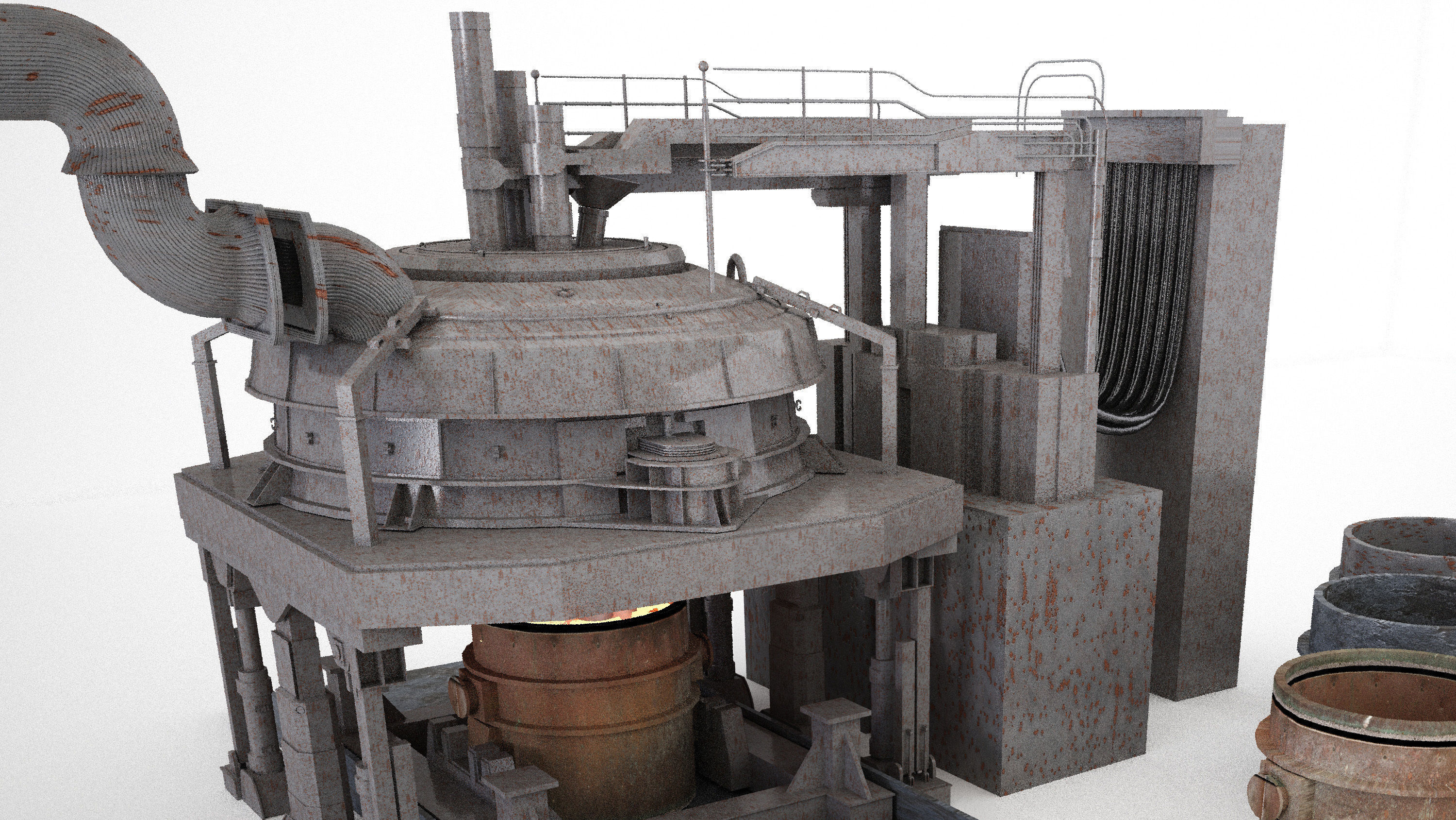 Furnace Electric Arc Furnace 3D model_2