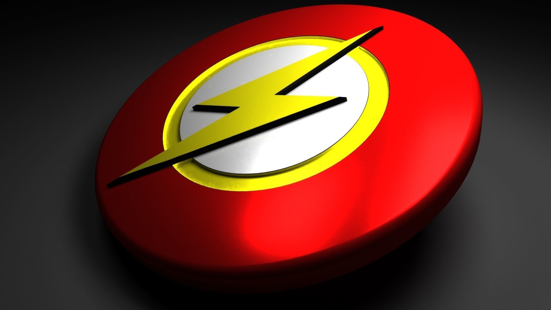 flash logo Low-poly 3D model_2