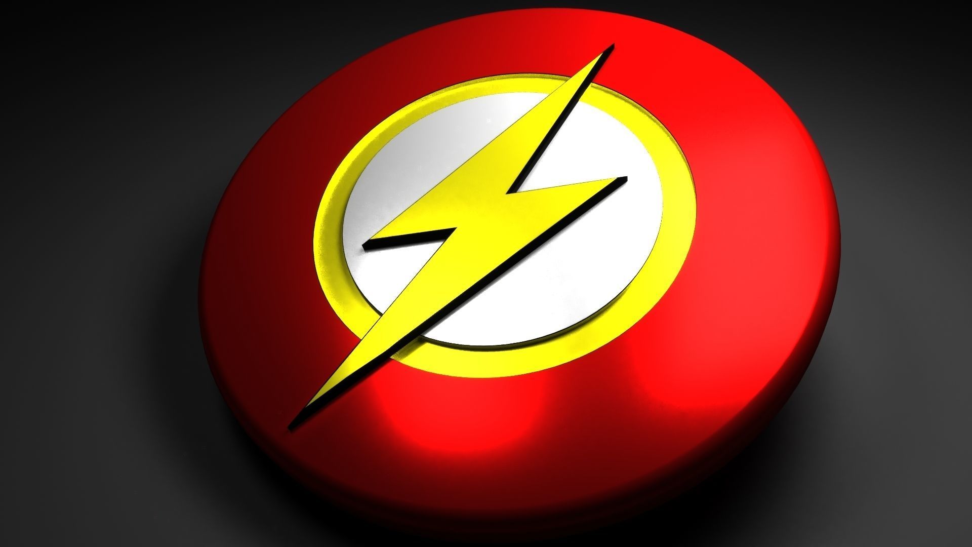 flash logo Low-poly 3D model_1