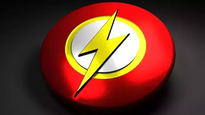 flash logo Low-poly 3D model