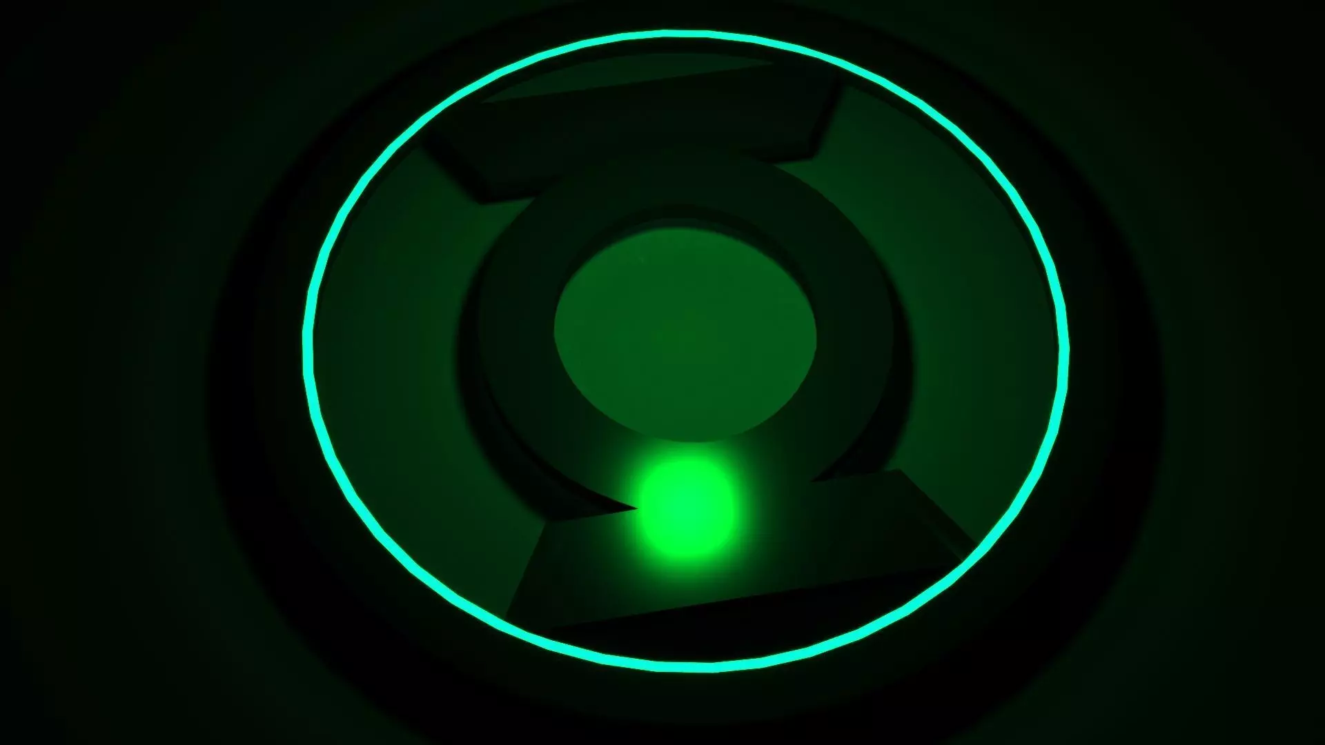 green lantern logo Low-poly 3D model_0