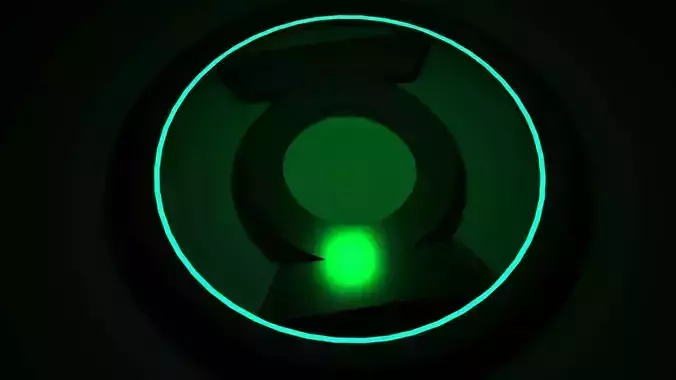 green lantern logo Low-poly 3D model