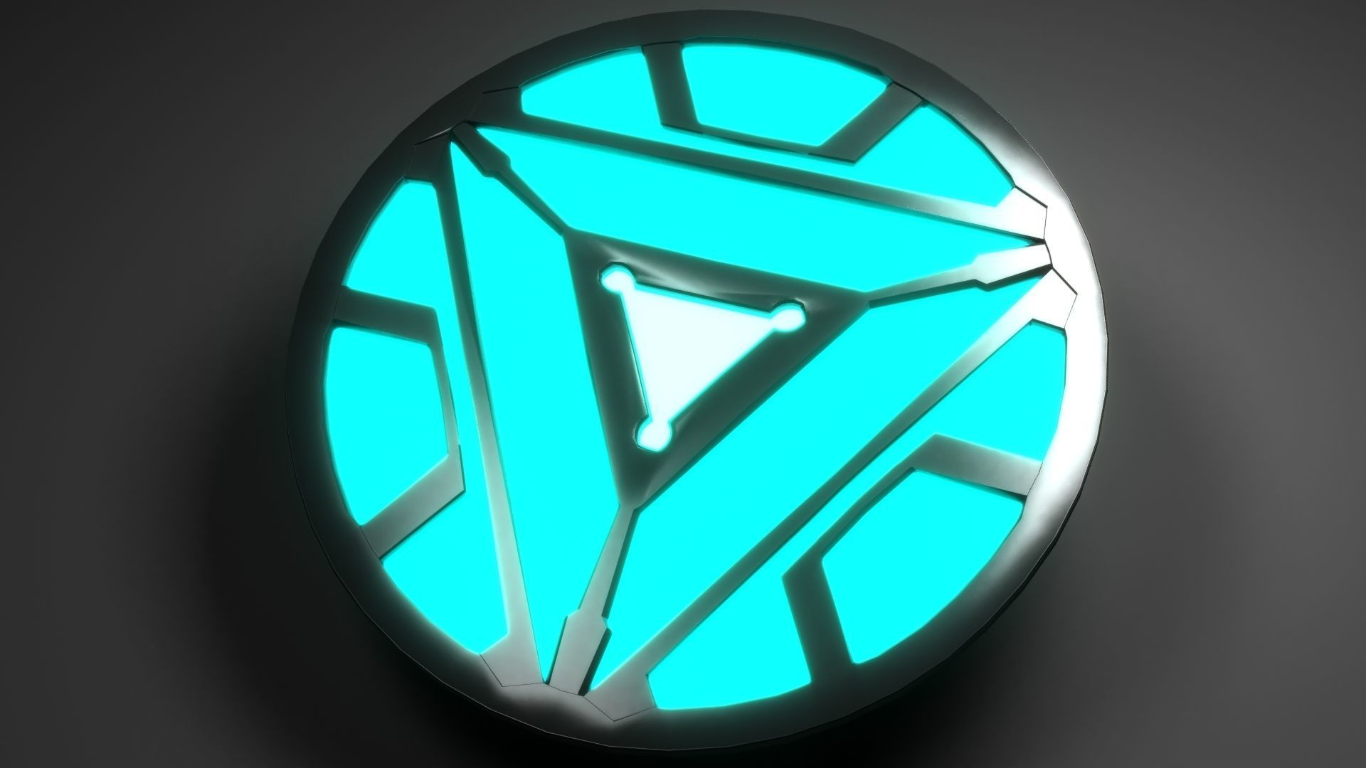 ironman logo Low-poly 3D model_2