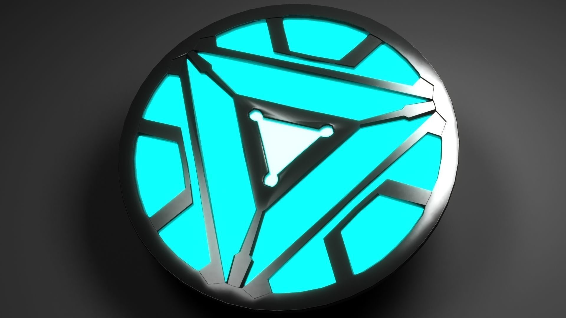 ironman logo Low-poly 3D model_1