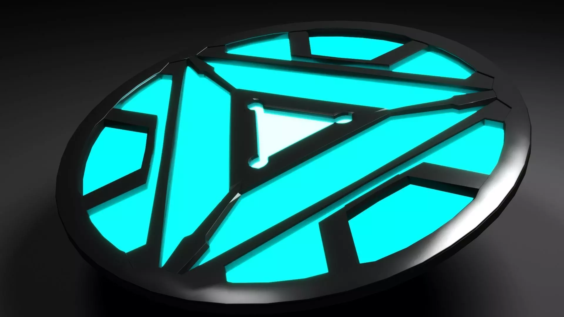 ironman logo Low-poly 3D model_0