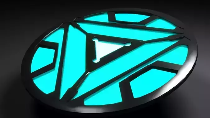 ironman logo Low-poly 3D model