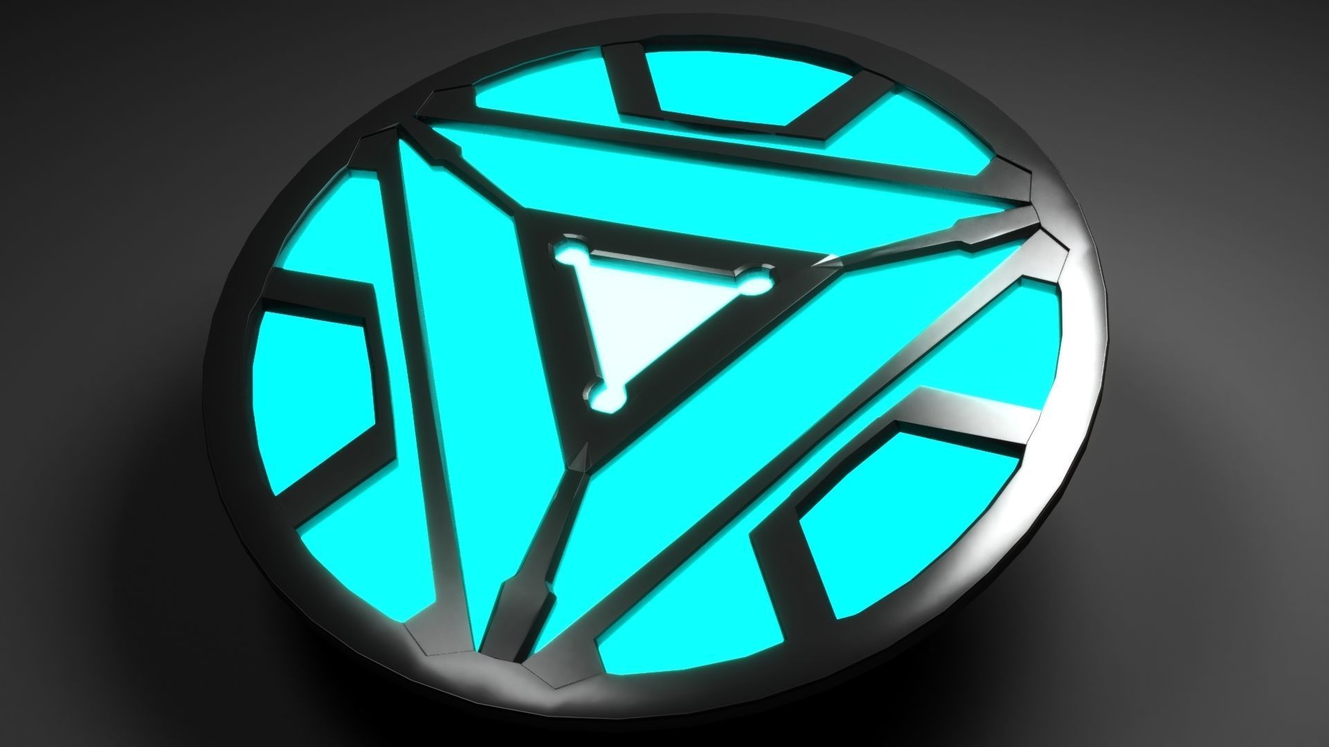 ironman logo Low-poly 3D model_3