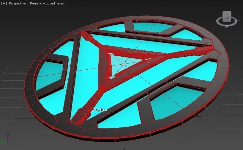 ironman logo Low-poly 3D model_4