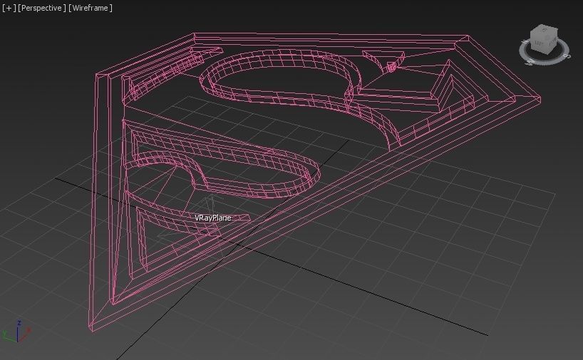 superman logo animated Low-poly 3D model_6