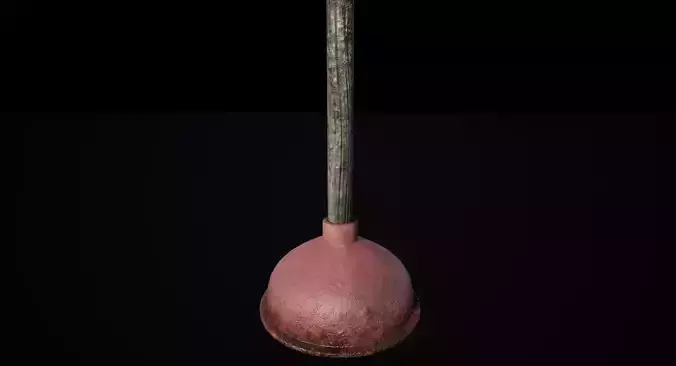 Old Wooden Toilet Pump Plunger