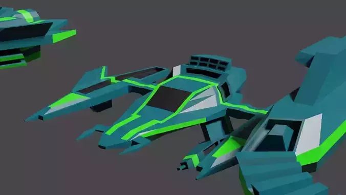 lowpoly spaceship