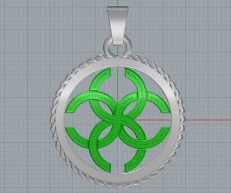 Amulet pendant 3D print model_9