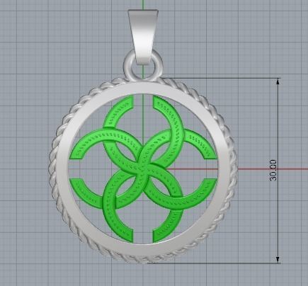Amulet pendant 3D print model_5