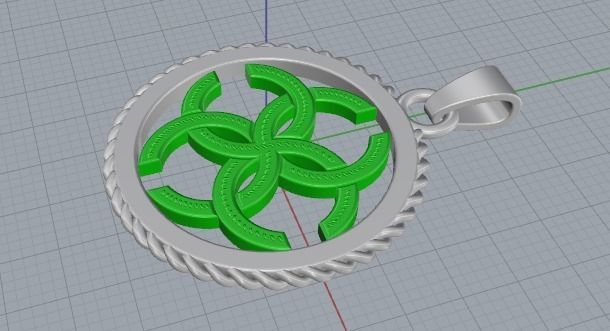 Amulet pendant 3D print model_7