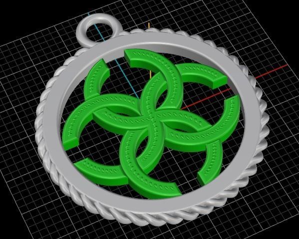 Amulet pendant 3D print model_3