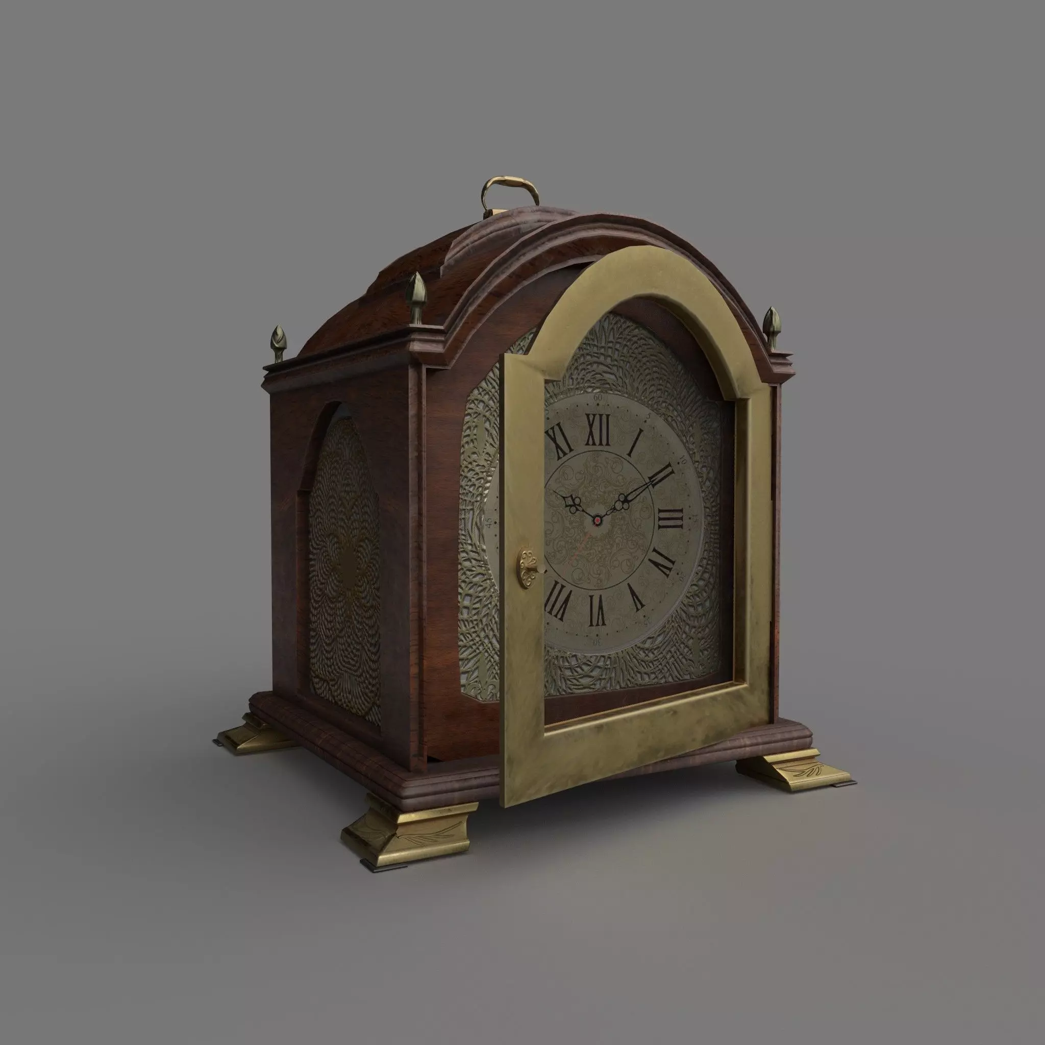 Vintage Clock Low-poly 3D model