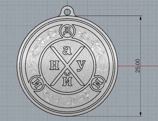2-pieces amulet pendant 3D print model_7