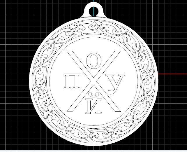2-pieces amulet pendant 3D print model_3