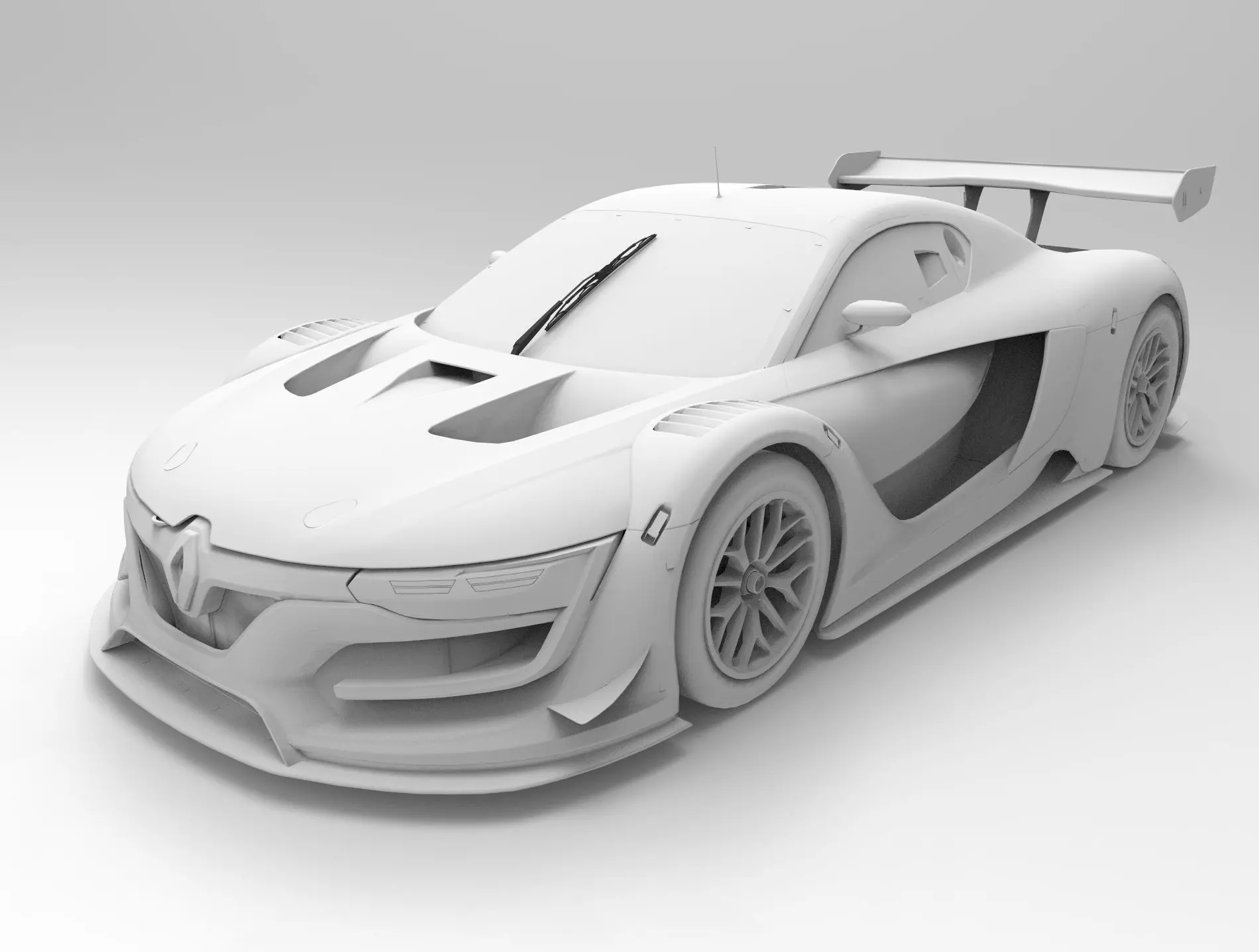 Renault Sport R S Low-poly 3D model_0