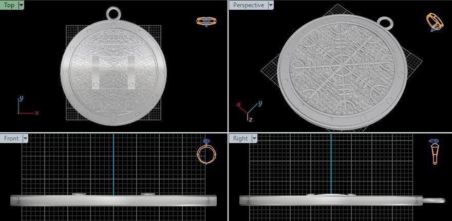 Amulet pendant 3D print model_7