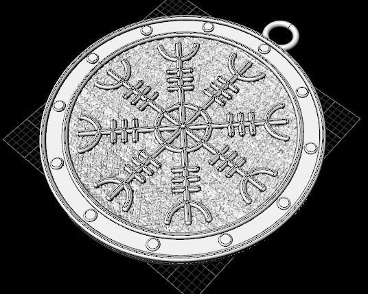 Amulet pendant 3D print model_6