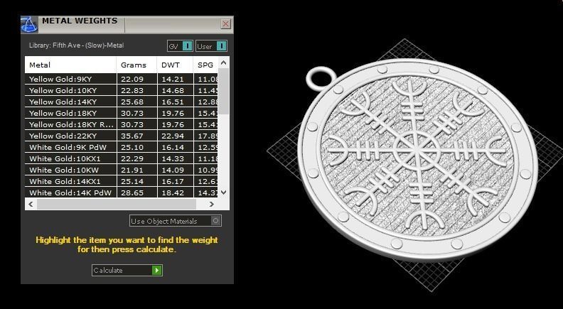 Amulet pendant 3D print model_1