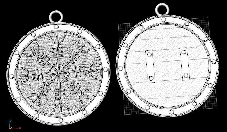 Amulet pendant 3D print model_2