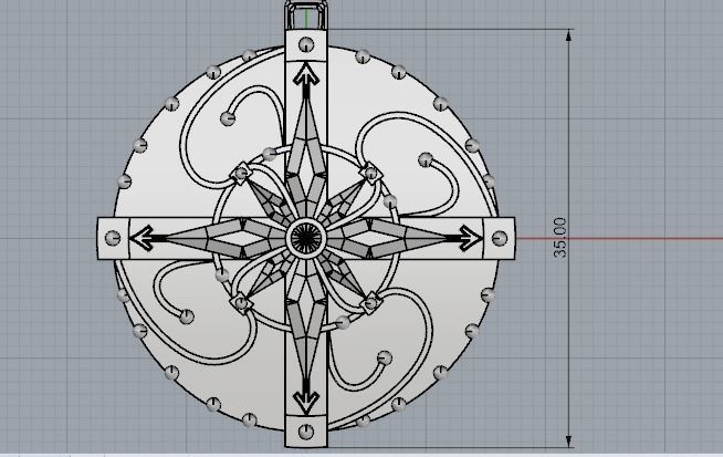 Amulet pendant 3D print model_2