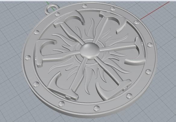 Amulet pendant 3D print model_4